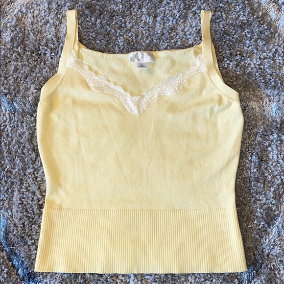 yellow lace camisole